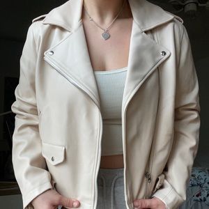 Beautiful Zara pink leather jacket
